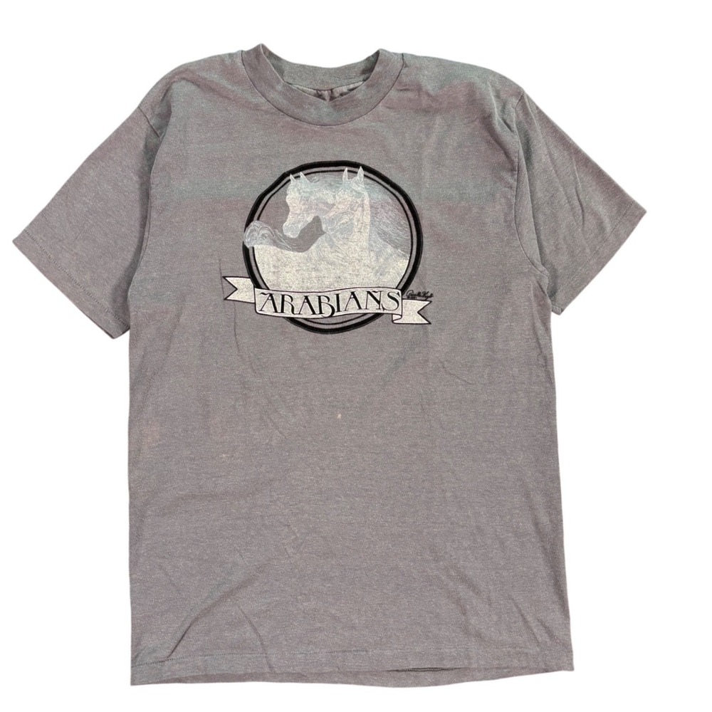 Vintage Arabian Horse Single Stitch T Shirt Size L